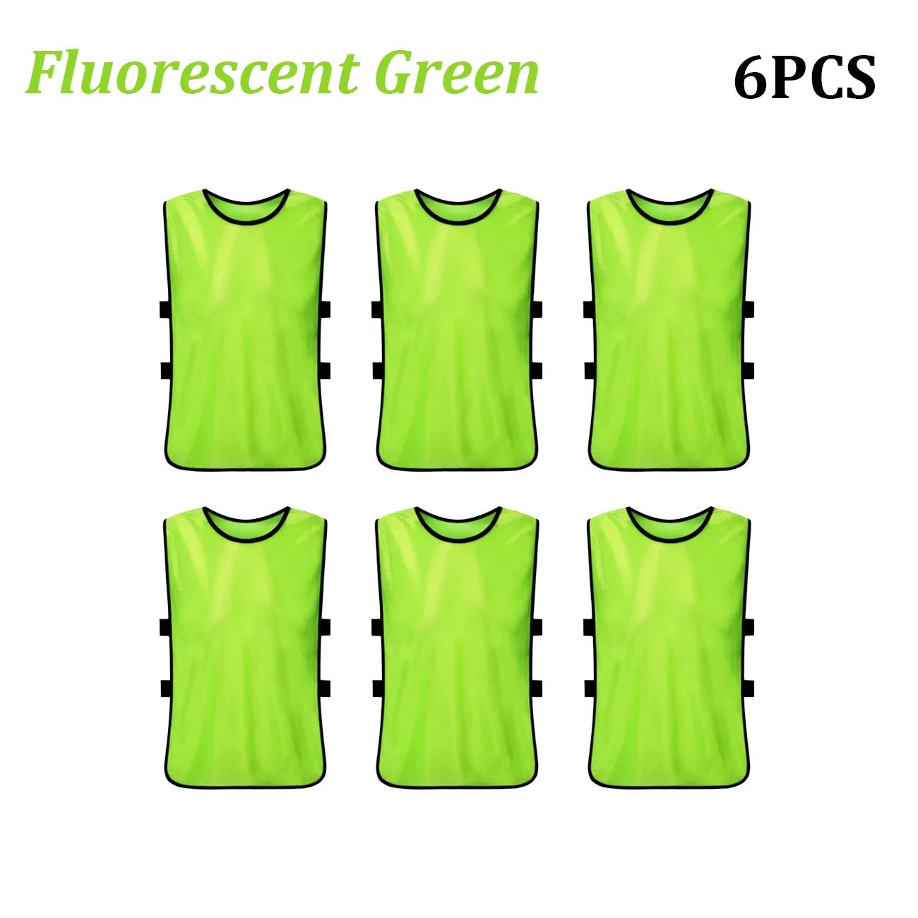 6PCS Soccer Pinnies Quick Drying Football Team Jerseys Sports Soccer Team Training Practice Youth Adult Basketball Sports Vest - WILKYs