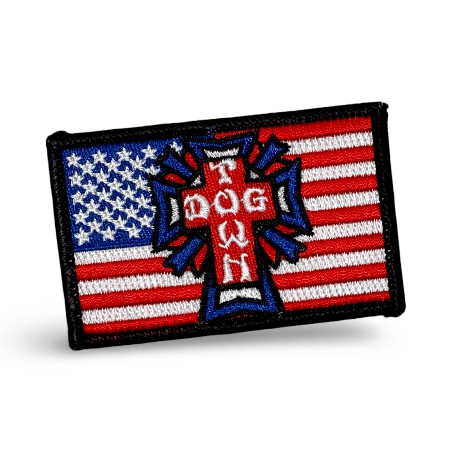 Dogtown USA Flag Embroidered Patch 3” - WILKYs
