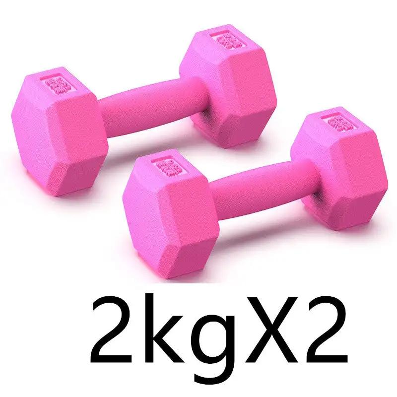 Dumbells Men's Arm Muscle Training Household Rubberized Dumbbells Female Fitness Equipment - WILKYs