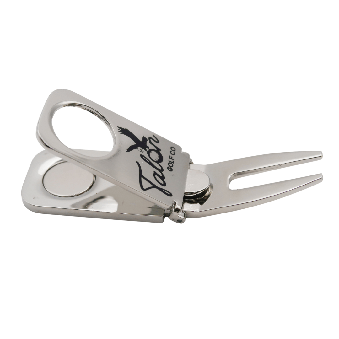 Eagle Cigar Holder Divot Tool – Stainless Steel with Magnetic Ball Marker - WILKYs