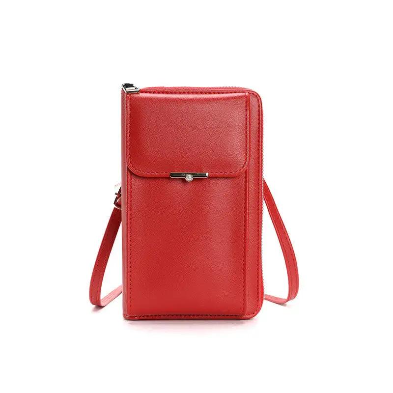 Fashion Large Capacity Mobile Phone Bags Women Small Zipper Crossbody Shoulder Bag Long Wallet - WILKYs