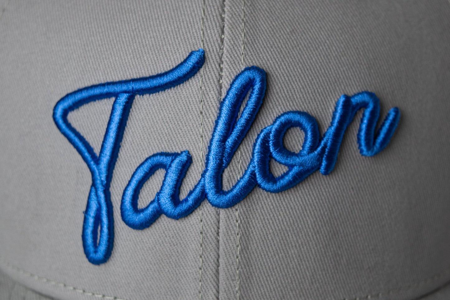 Grey Flat Brim Hat – Royal Script, Cotton Twill Comfort - WILKYs