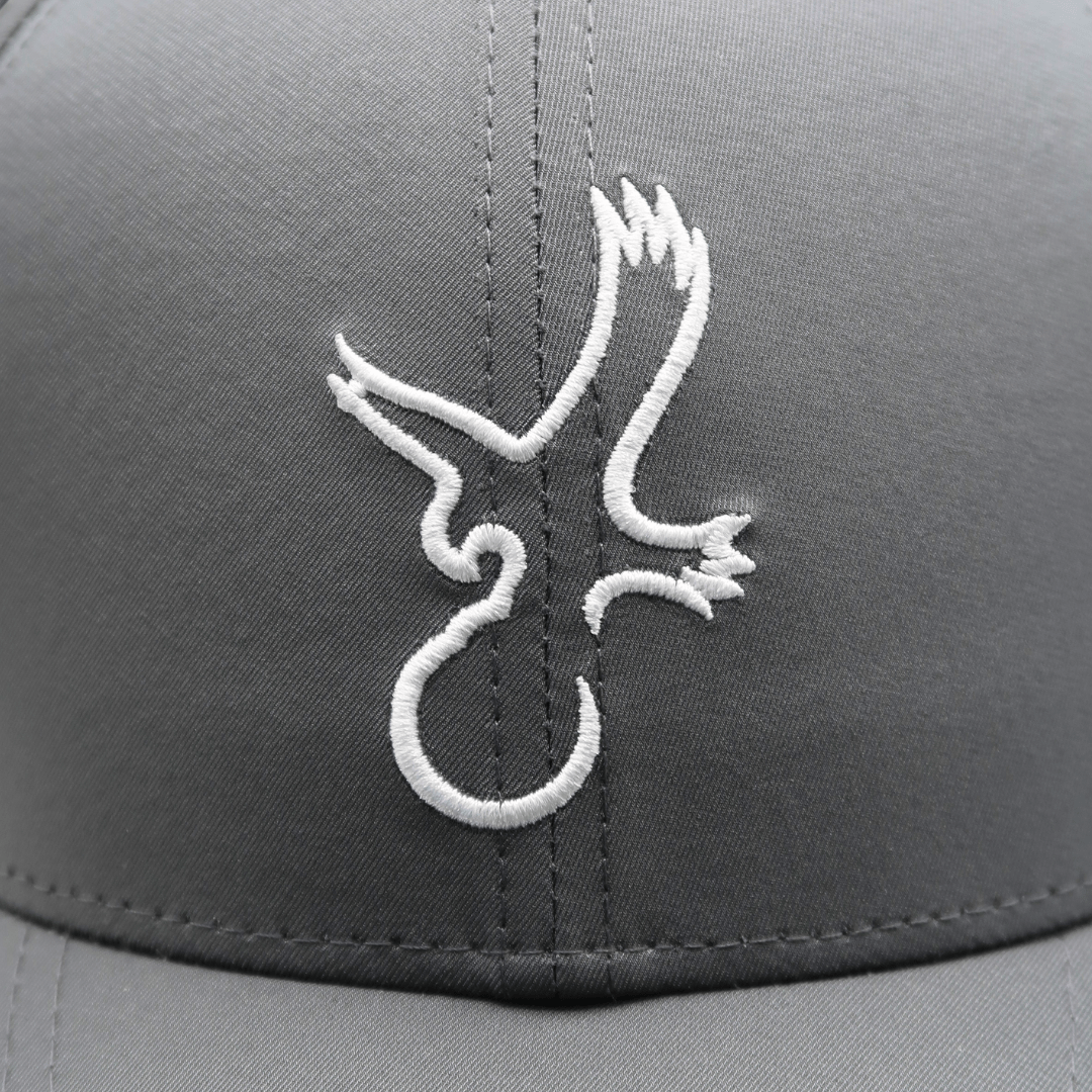 Grey/White Eagle Performance Hat - WILKYs