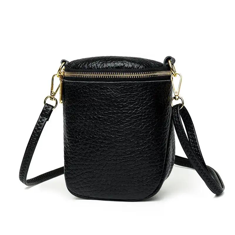 High - quality Leather Mobile Phone Bag Korean Style Shell Bags For Women Fashion Small Shoulder Crossbody Bag - WILKYs