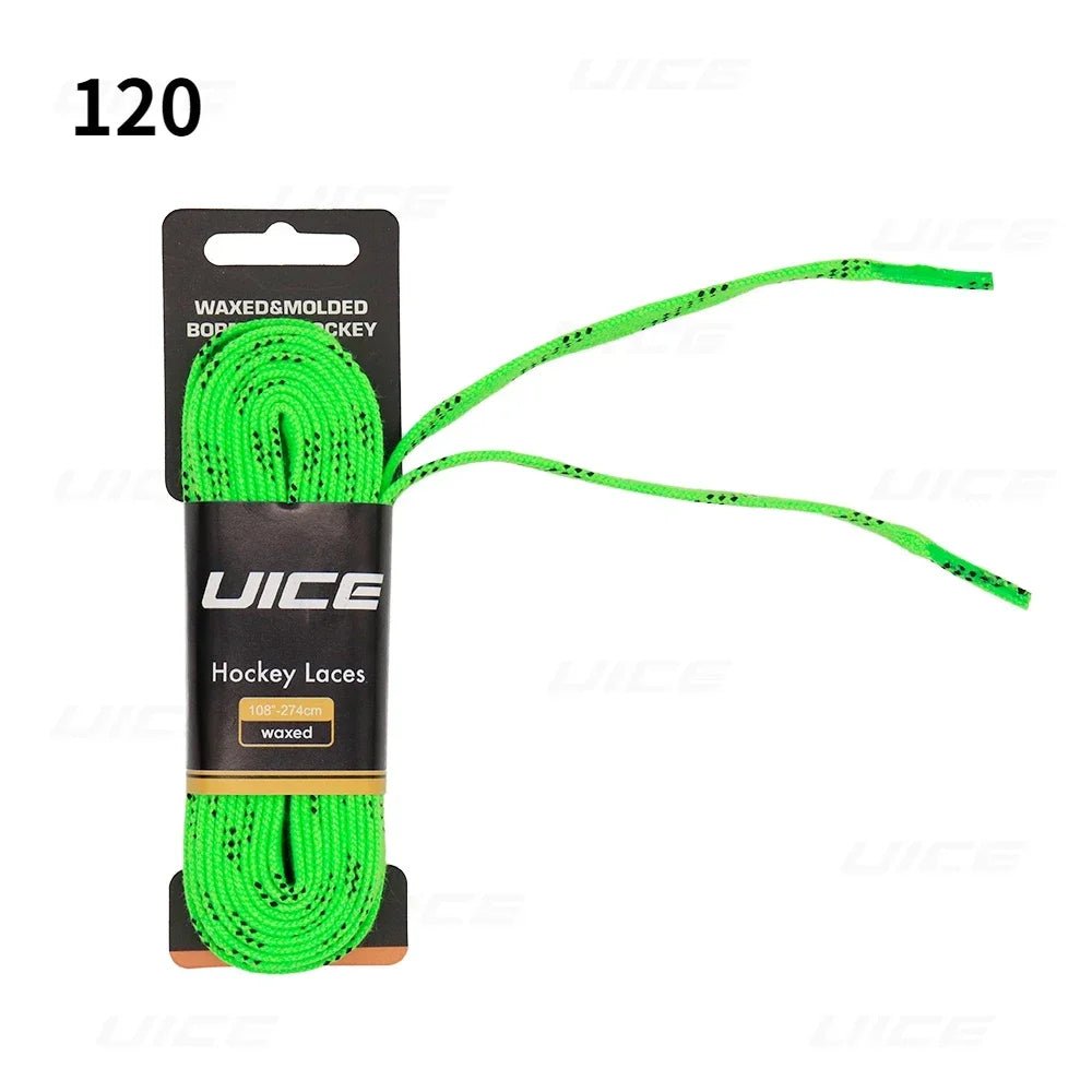 Ice Hockey Skate Laces 84 96 108 120inch Dual Layer Braid Reinforced Waxed Tip Design Hockey Skate Shoe Lacer Hockey Accessories - WILKYs