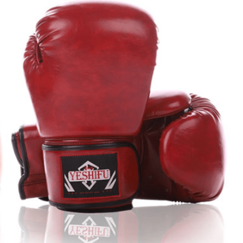 Imitation Cowhide Vintage Lace Up Boxing Gloves - WILKYs
