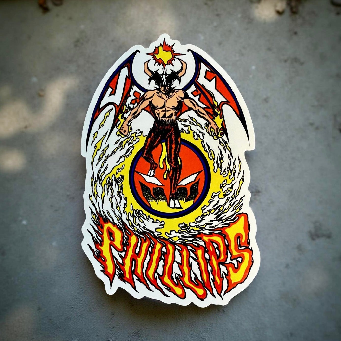 Jeff Phillips Devil Man Sticker 5" - WILKYs