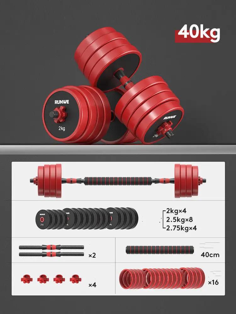 Men’s Home Electroplating Pure Iron Barbell Set – Adjustable Weights - WILKYs