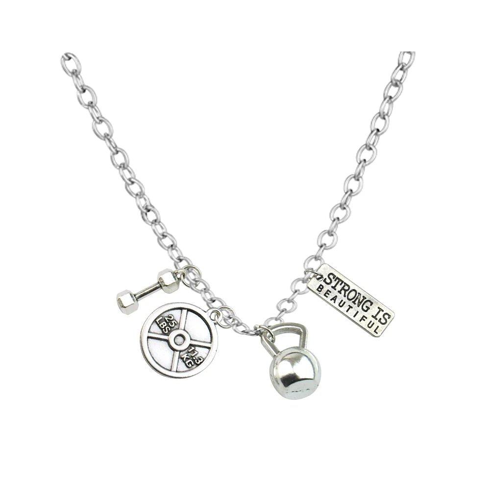 Men's Weightlifting Pendant Necklace - Gym Jewelry - WILKYs