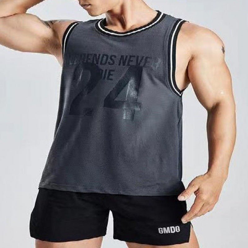 Quick - drying Sports Vest Summer New Elastic American Basketball Training No 24 Jersey Vest - WILKYs
