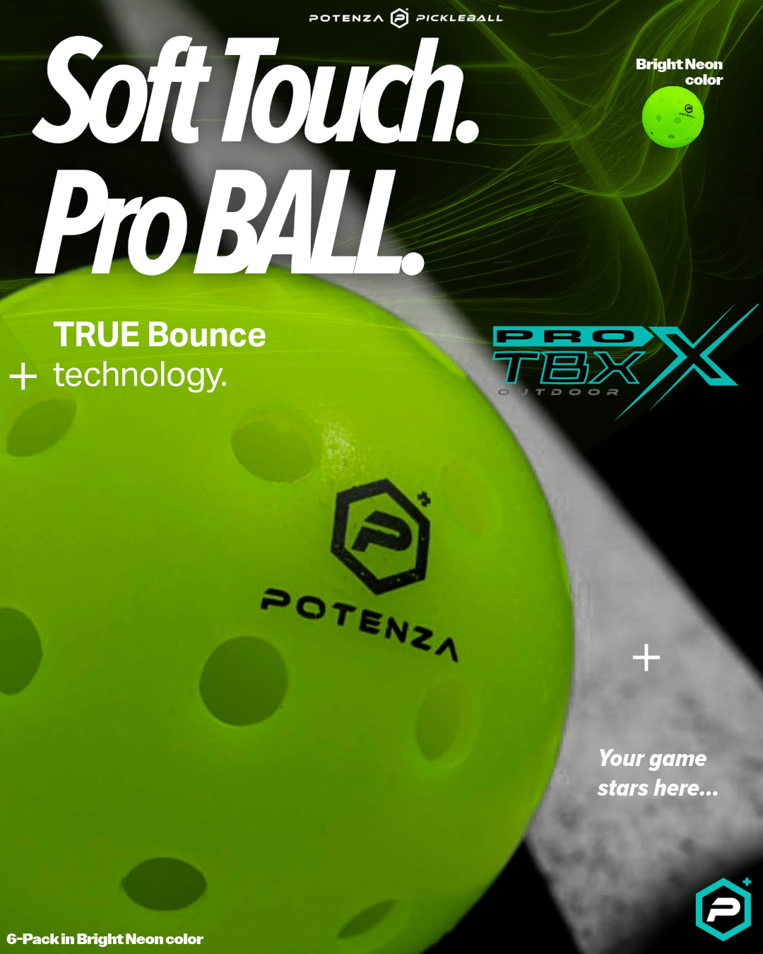 TRUEBOUNCE™ TBX Outdoor Ball (6 - pack) NEON - WILKYs