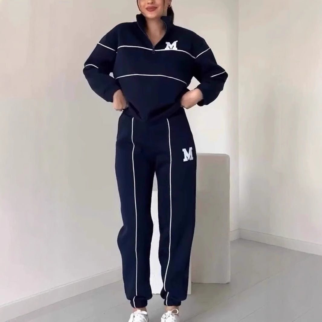 Womens 2 Piece Outfits Lounge Hoodless Pullover Sweatshirt Sweatsuit Sets Sweatshirt Baggy Fashion Sweatpants With Pockets - WILKYs