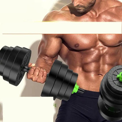 WILKYs0Detachable Fitness Equipment Home
 Product information:
 
 Material: Plastic/Metal


 Color: green
 
 Size: 10kg, 15kg, 20kg, 30kg, 40kg


 


 Packing list:

Metal dumbbell*1

 
 
 
 
 
 
