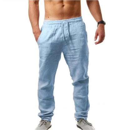 WILKYs4Hip Hop Breathable Cotton Linen Loose Casual Sports Pants
 Product information:
 
 Fabric name: polyester
 
 Style: Europe and America
 
 Waist type: mid-waist
 
 Whether there is a belt: with a belt
 
 Pants Placket: Teth