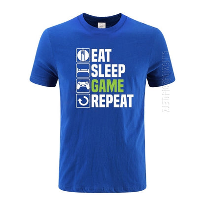 WILKYsT-shirtCotton T-shirtIntroducing the Eat Sleep Game T-Shirt, the perfect gift for any man who loves gaming! This shirt is made of high-quality cotton material, making it soft and comfort