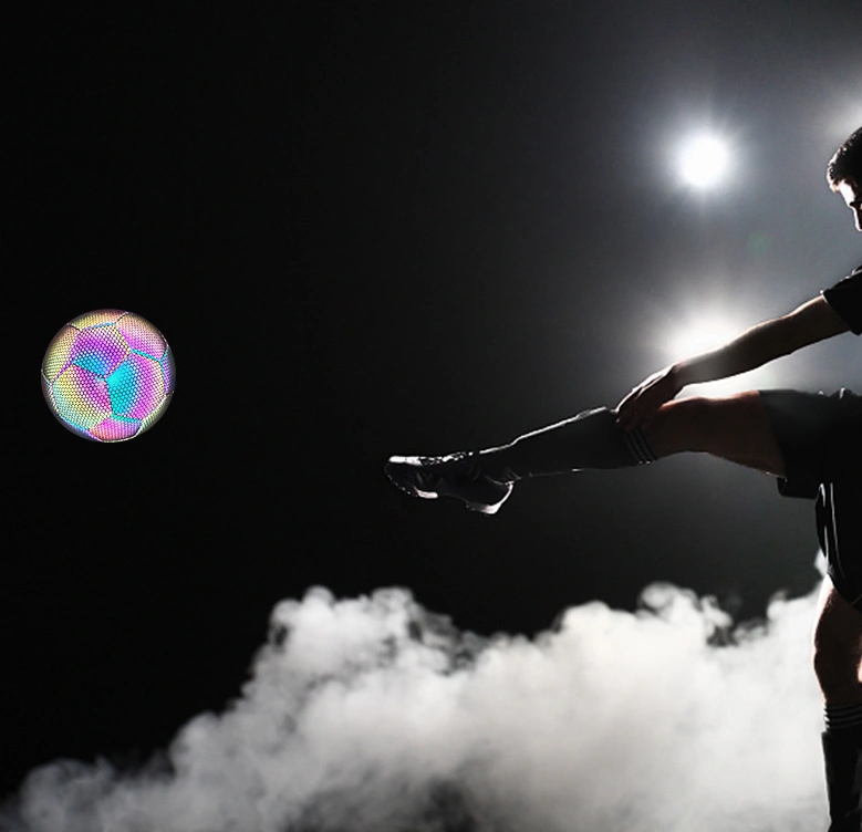 Fútbol cosido a máquina Fútbol luminoso reflectante