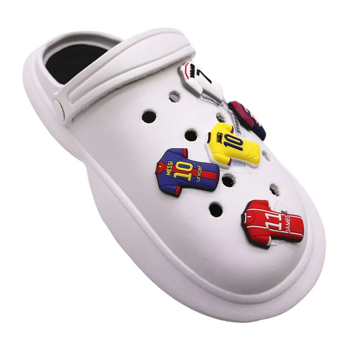 1 Pcs Original Soccer Jersey PVC Shoe Charms Designer Sandals Upper Decorations Accessories Football Clothes Shapes Clogs Buckle - WILKYs