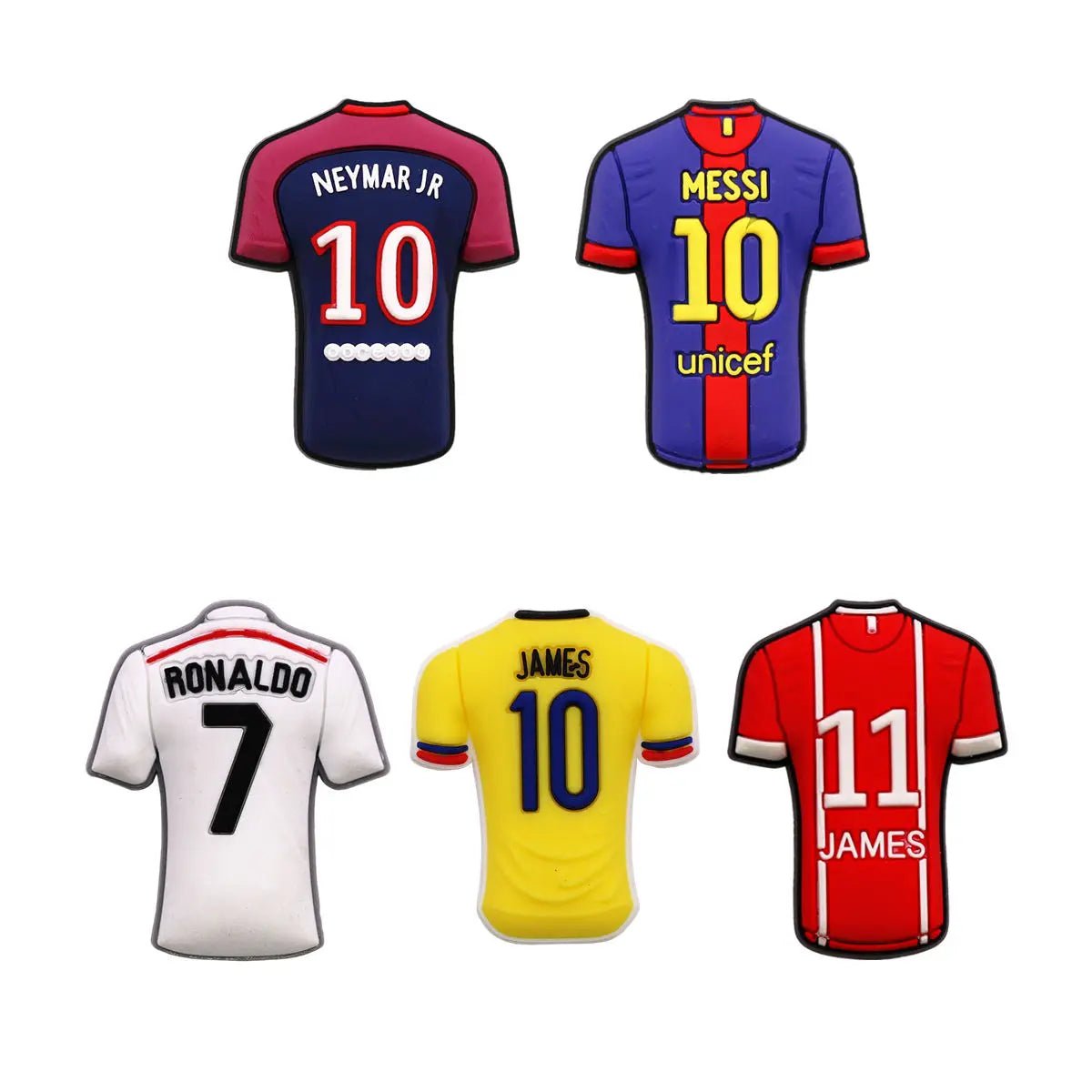 1 Pcs Original Soccer Jersey PVC Shoe Charms Designer Sandals Upper Decorations Accessories Football Clothes Shapes Clogs Buckle - WILKYs