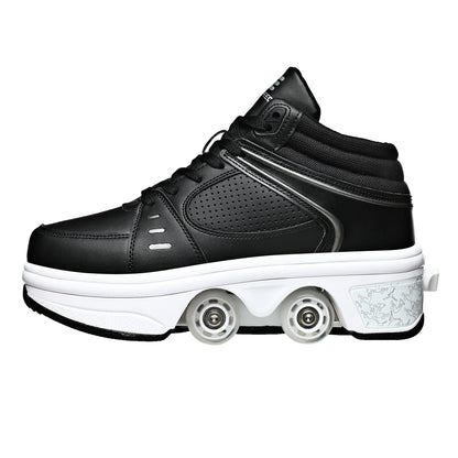 WILKYs0Good Product Dual-purpose Roller Skates, Deformed Shoes, Double Row Ro
 Overview:
 
 Unique design, stylish and beautiful.
 
 Good material, comfortable feet.
 
 A variety of colors, any choice.
 
 
 Specification:
 
 Fashion element:
