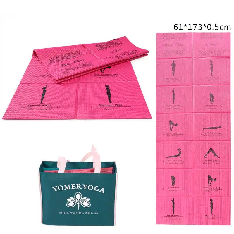 WILKYs0Foldable and portable yoga mat
 Material: PVC
 
 Patterns: geometric patterns
 
 Features: foldable and portable
 
 Category: Yoga Mat
 
 Function: antiskid ultra thin small mini thickening
 
 Ap