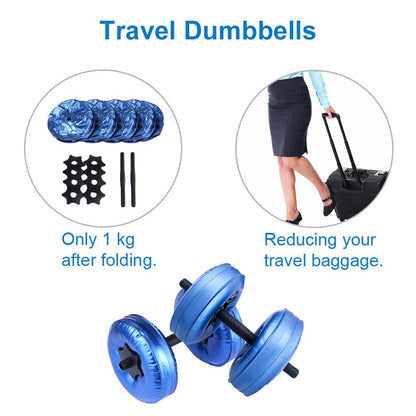WILKYs0Water filled dumbbells
 Key points:
 
 1. Non-slip handle: your first weight-adjustable dumbbell: save space. Required amount of water: individually adjusted weight. Ideal for use on the 