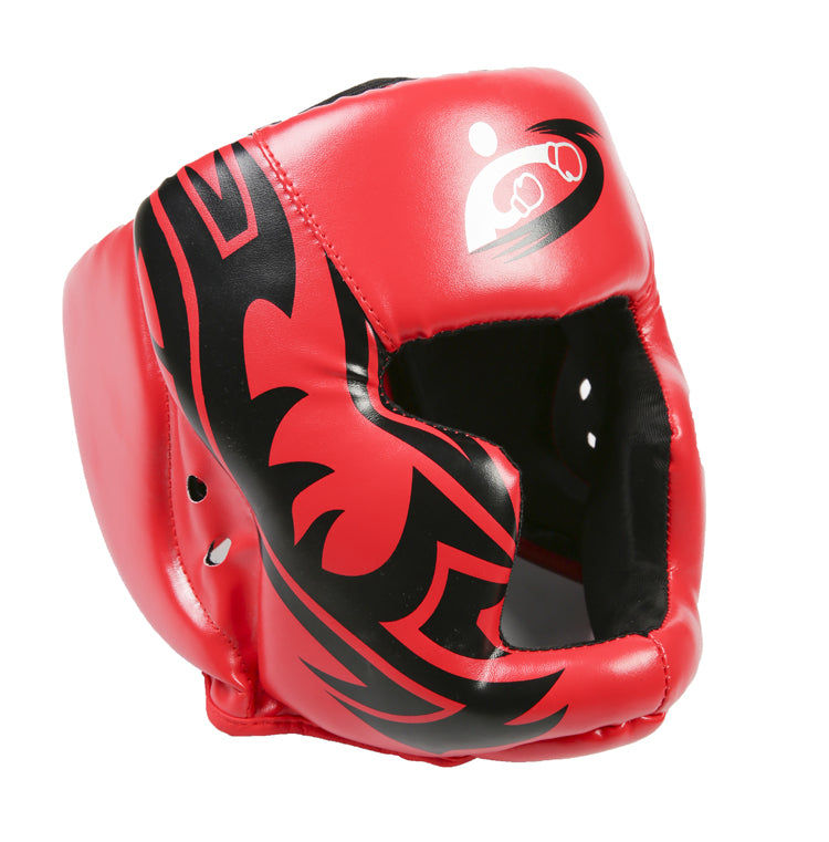 WILKYs0Sanda Fighting Helmet
 Name: Sanda head guard
 
 Material: high-grade leather, cotton flannel
 
 color: red
 
 Specification: free size
 
 Features:
 
 Imported environmentally friendly 