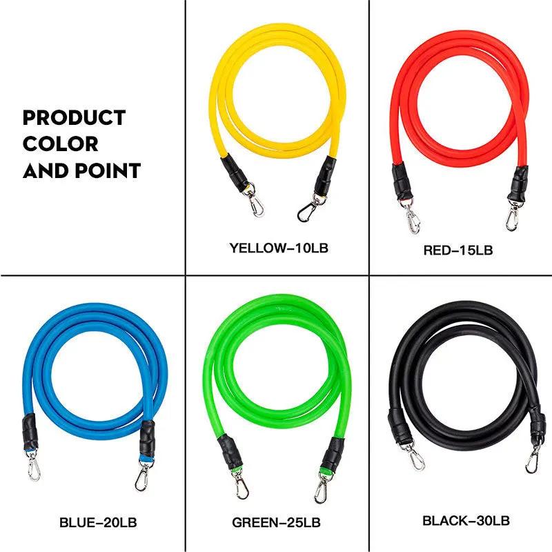 WILKYs0Pull Rope Elastic Rope Strength Training Set
 Overview:


 1. Beautifully styled: This yoga pull rope is suitable for a variety of sports.
 
 2. High quality: Made of high quality latex, resistant to pulling, 