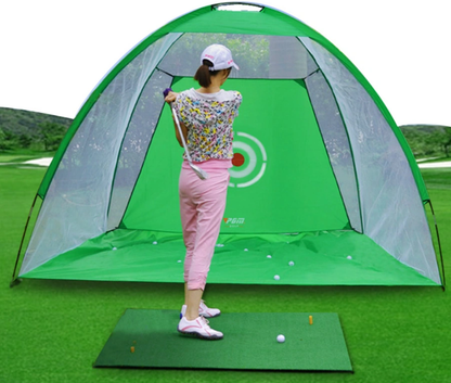 WILKYsExercise EquipmentGolf Practice Net Tent Golf Hitting Cage Garden Grassland Practice Ten
 Overview
 
 -This is a fantastic golf practice net cage for any golfer to practice outdoors in the comfort of their own backyard or nearby park.
 
 -It can be used