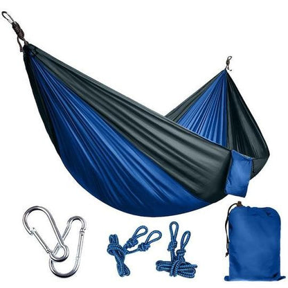 WILKYsHammockBackpacking Hammock - Portable Nylon Parachute Outdoor Double Hammock
Overview - Made of 210T parachute nylon fabric, portable and durable - Weight capacity is within 150kg, suitable for one person - Easy to be cleaned and dry quickly