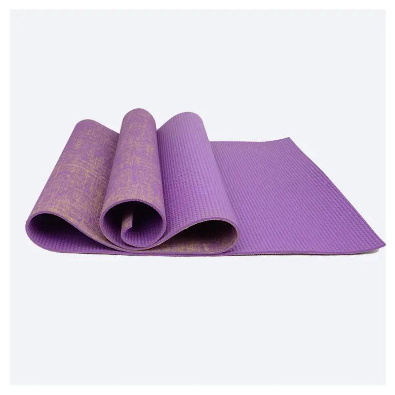 WILKYs0Anti-slip sports yoga mat
 Material: PVC+Linen
 
 Product specifications: 183*61*0.5cm
 
 Weight: 1600g
 
 Applicable scenarios "running sports, fitness equipment, health massage, fitness an