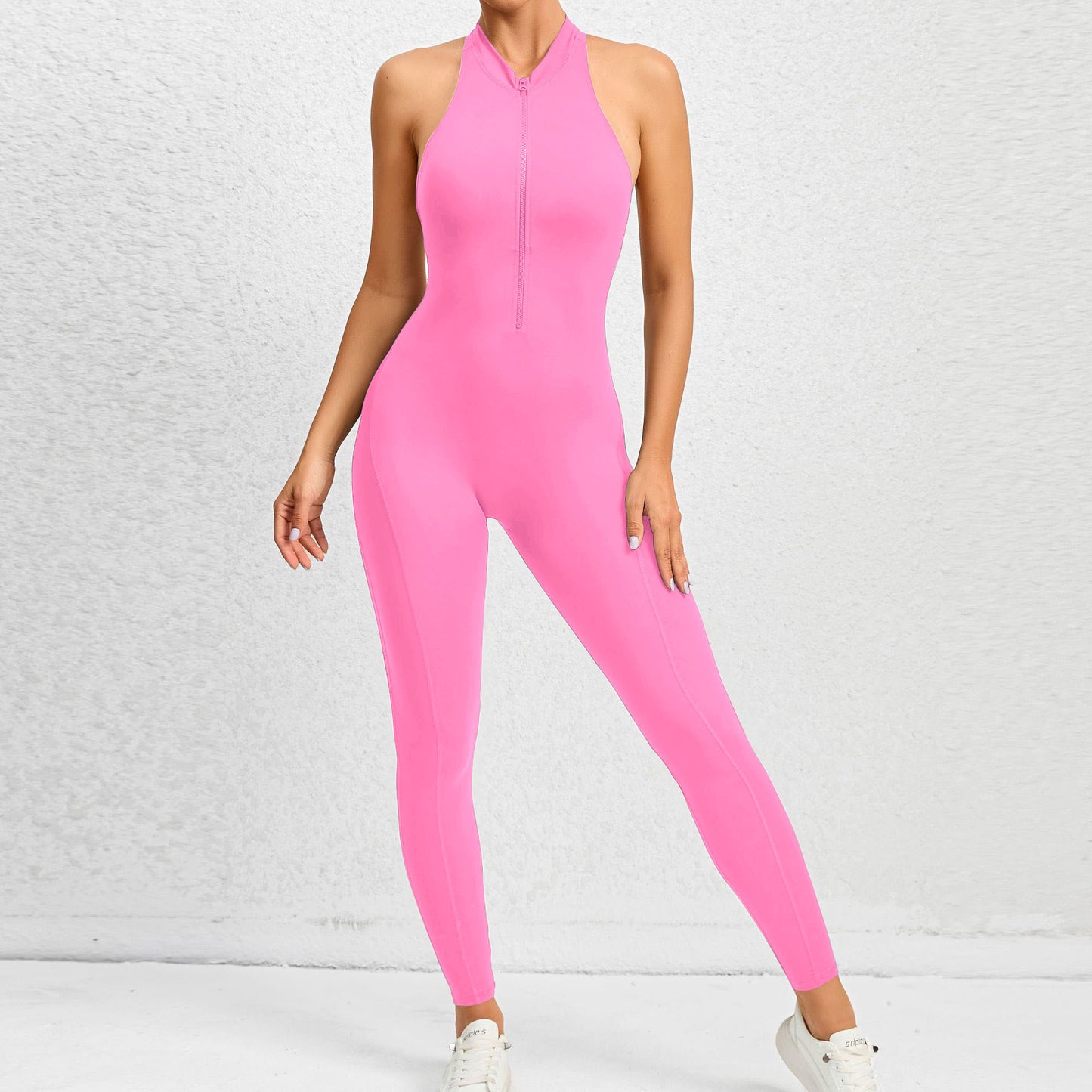 WILKYsJumperZippered Yoga Fitness Jumpsuit Sleeveless Tummy Control Stretch Shapew


This zippered yoga fitness jumpsuit is designed to enhance your curves and support your body during your workouts. It features a sleeveless design, a tummy contro