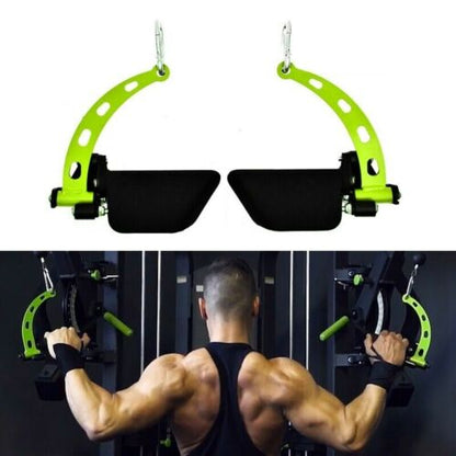 WILKYs0Gym Fitness Lat Pulldown Rowing Bar Pulley Cable Machine T Bar V Bar A
 Product information:
 
 Material: Plastic coated steel
 
 Applicable scene: fitness equipment, fitness body, sports trend
 
 Choose according to fitness effect: bo