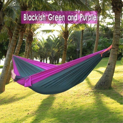 WILKYsHammockBackpacking Hammock - Portable Nylon Parachute Outdoor Double Hammock
Overview - Made of 210T parachute nylon fabric, portable and durable - Weight capacity is within 150kg, suitable for one person - Easy to be cleaned and dry quickly