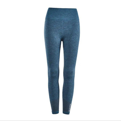 Women's yoga fitness pants in blue, providing comfort and flexibility for workouts.