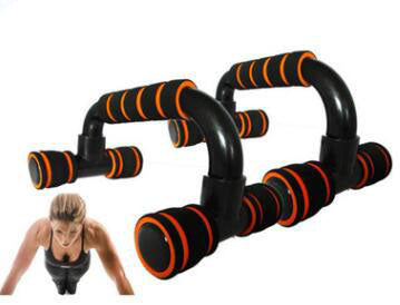 WILKYsPush Up BarsH I-shaped Push-up Stand Sponge Hand Grip ABS Fitness Chest Training G
 Overview:
 
 - Strong bearing
 
 - Sponge hand grip, comfortable when you use it


 Specification:
 
 - Color: Black &amp; Orange、Black &amp; Blue、Grey &amp; Blue、