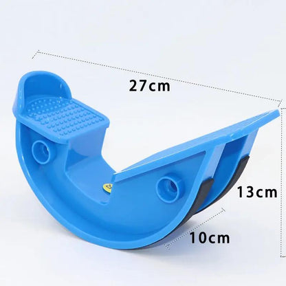 WILKYs0Foot Stretcher Rocker Calf Ankle Stretch Board For Achilles Tendonitis
 Overview:
 
 1. Bend the stretching tool.
 
 2. Properly stretch.
 
 3. Scratches and grooves increase friction to ensure safe use.
 
 4. Bottom slip
 
 
 


 Feat