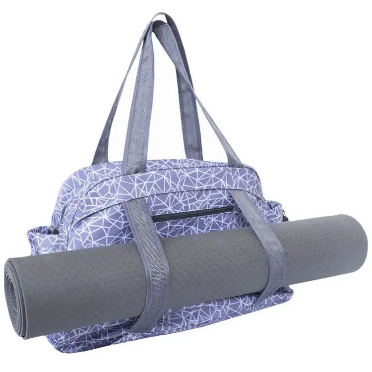 WILKYs0Fitness yoga bag
 Sports bag type: leisure sports bag
 
 Applicable gender: female
 
 Material: Polyester
 
 Hardness: Medium
 
 Pattern: Check
 
 Product name: outdoor yoga bag
 
 