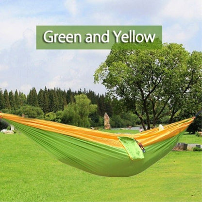 WILKYsHammockBackpacking Hammock - Portable Nylon Parachute Outdoor Double Hammock
Overview - Made of 210T parachute nylon fabric, portable and durable - Weight capacity is within 150kg, suitable for one person - Easy to be cleaned and dry quickly