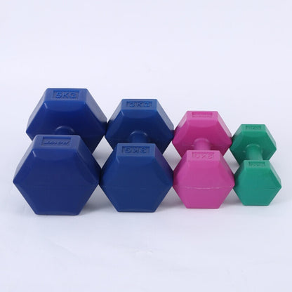 WILKYs0Ladies Gym Aerobics Filling Sand Hexagon Dumbbell
 Product information:


 Applicable object: female
 
 Material: PE
 
 Specification: 20 (cm)
 
 Applicable scenarios: fitness equipment, health massage, fitness and