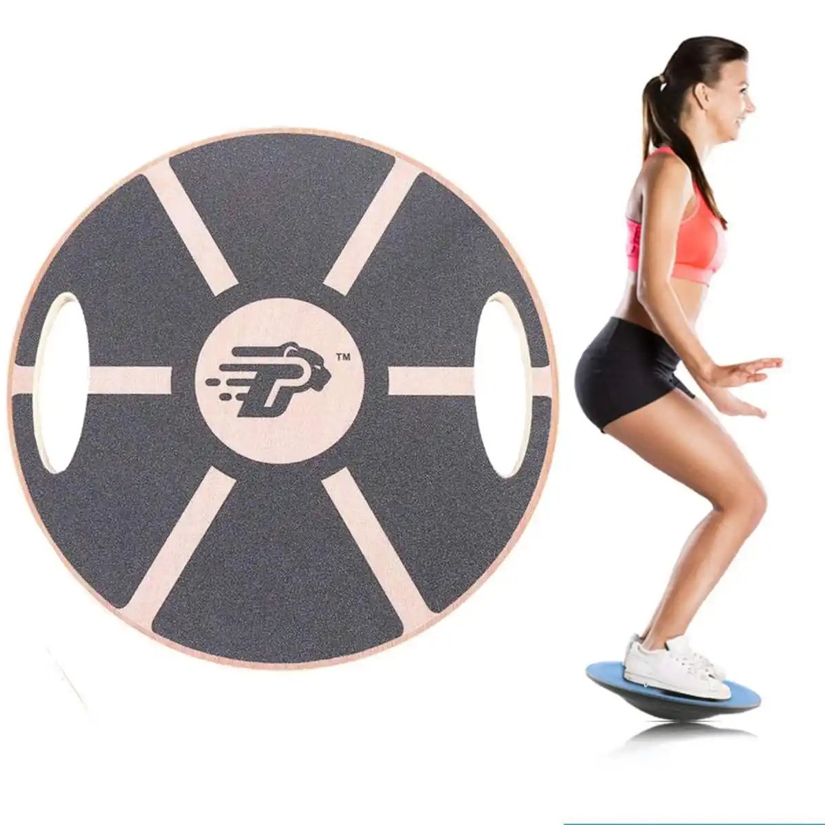 WILKYs0Wooden Octagonal Balance Trainer Board Twist Board Workout Balance Tra
 Overview:
 
 Perfect for many kinds of sports. Most popular boards for balance, core, abs, ankle, and leg strength.
 
 Improves stability, coordination, and propri