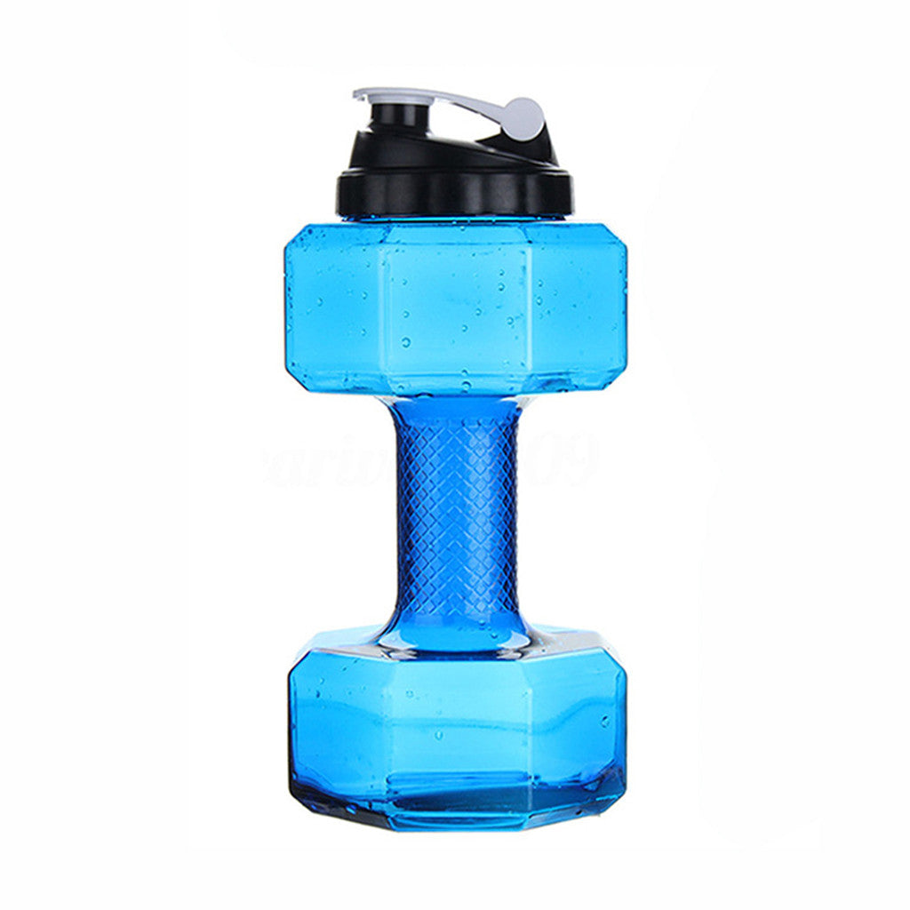 WILKYs0Fitness Dumbbell Cup Creative Sports Water Bottle Men
 Overview:
 
 Brand new and high quality.
 
 Big Capacity, with 2.6, meet your water need in sports.
 
 Ideal for outdoor sports like bodybuilding, playing basketba