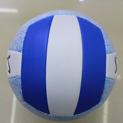 WILKYs0Genuine No. 5 Volleyball Blue and White Porcelain High-foaming Volleyb
 Product information:
 
 Material: PU
 
 Stitching method: machine stitch
 
 Specification: No. 5
 
 Color: blue and white 200


 


 Packing list：

volleyball X1

