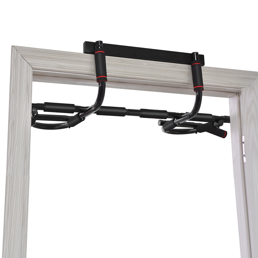 WILKYsExercise EquipmentHeavy Duty Pull Up Bar for doorway Indoor Fitness Multifunctional PullProduct information 
Use scenarios: fitness equipment, sports trends, fitness sports Specification 106*42*22.5CM Name: Door pull rod Material: steel, foam Suitable d