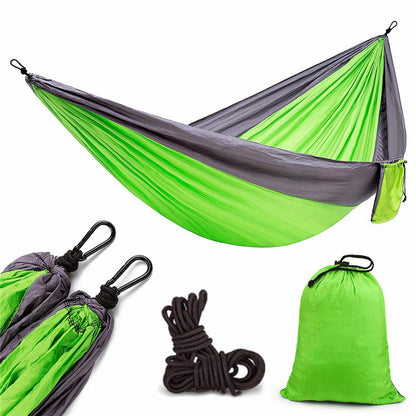 WILKYsHammockBackpacking Hammock - Portable Nylon Parachute Outdoor Double Hammock
Overview - Made of 210T parachute nylon fabric, portable and durable - Weight capacity is within 150kg, suitable for one person - Easy to be cleaned and dry quickly