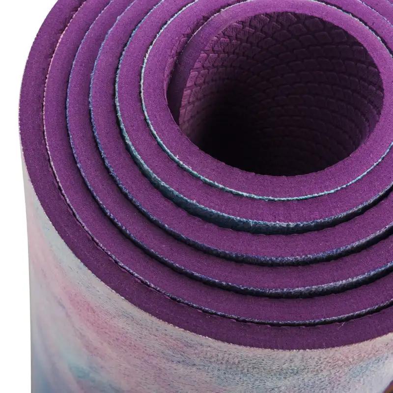 WILKYs0Tie-dyed Natural Rubber Yoga Mat Suede Sublimation Transfer Yoga Mat
 Product Category: Yoga Mat
 
 Material: TPE
 
 Weight: 800 (g)
 
 Thickness: 5 (mm)
 
 Color: Symphony Purple, Symphony Pink


 


 
 
 
 
 
 
 
 
