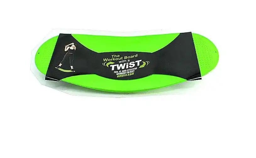 Anti-Slip Fitness Twisting Waist Training Board in green for gym and yoga.