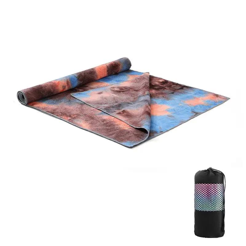 Manta de yoga con estampado Tie-Dye, almohadilla de ampliación, toalla, cortina de Yoga de partículas