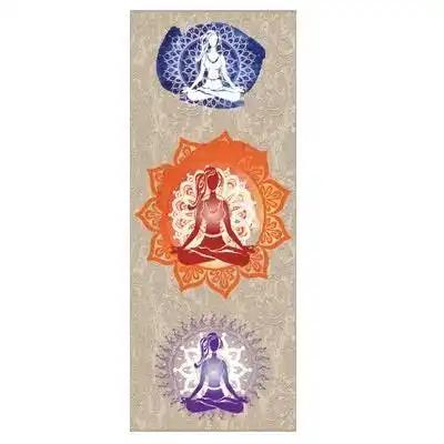 Estera de yoga impresa, cortina absorbente de sudor, toalla de yoga para fitness, cortina de yoga