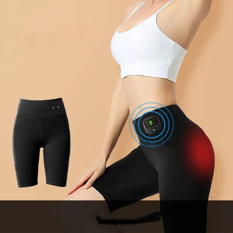 Smart fitness pants with massage function for hip training and yoga.