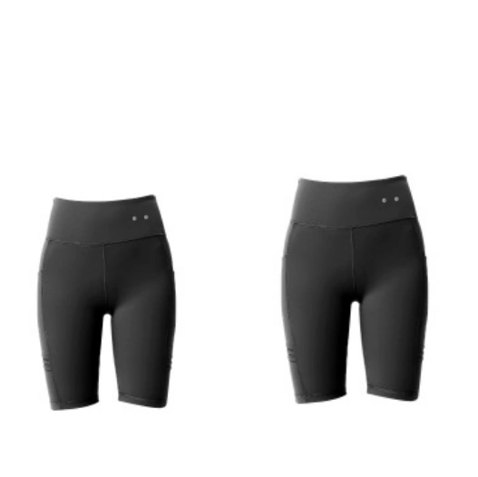 Black smart fitness pants for massage and hip training, available in XL and XXL, ideal for office, outdoor, and home fitness.